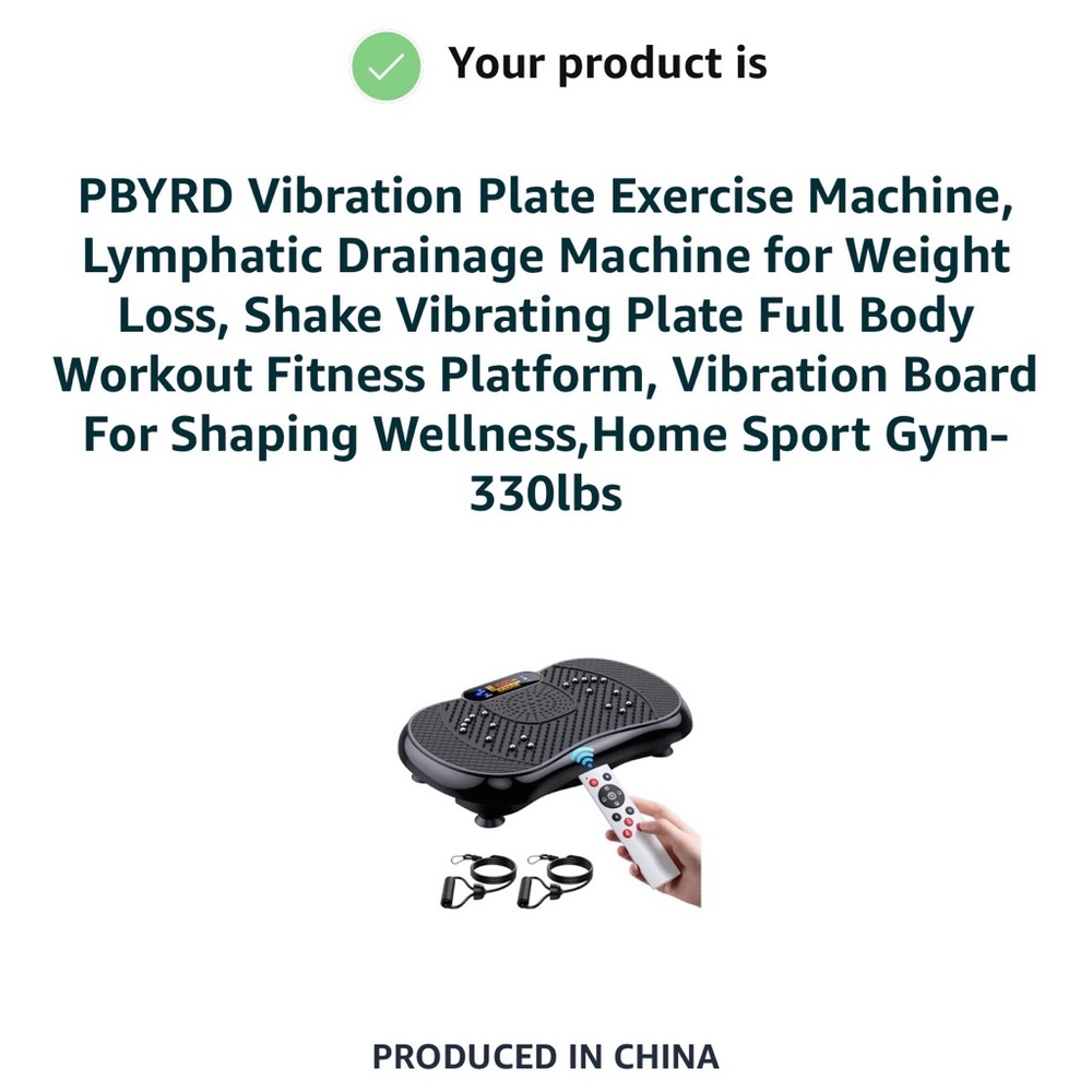 Black Vibration Plate Exercise Machine
